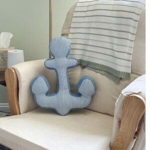 Target Room Essentials Anchor Shaped Toss Pillow 15”x 12.5” Summer Nautical